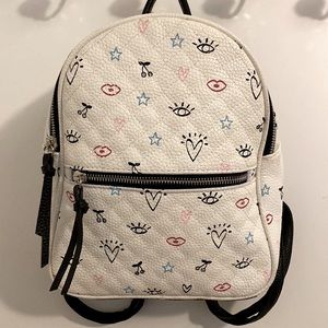 Claire’s White Faux Leather Mini Backpack